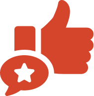 Icon: thumbs up with social commenting