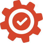 Icon: gear with checkmark